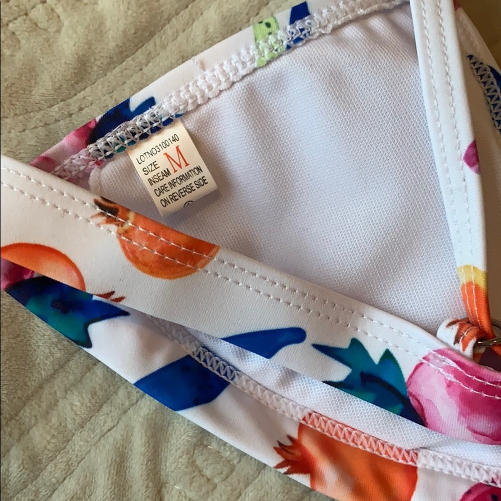 White Ruffle Fruit Bikini - Picture 5 of 5